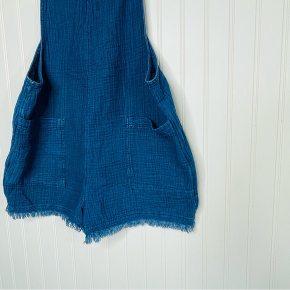 Aerie Crepe Raw Hem Shortall Romper - Picture 3 of 8